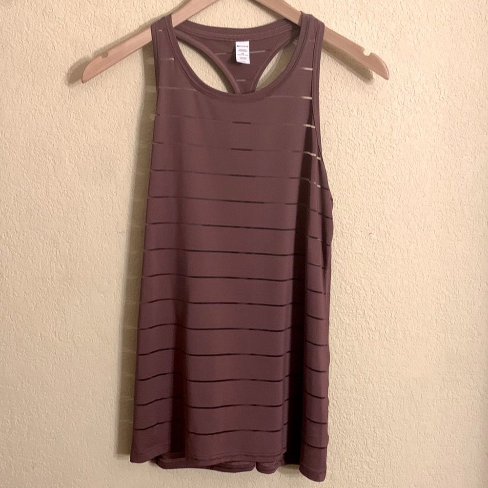 Athleta Tank Sheer Stripes